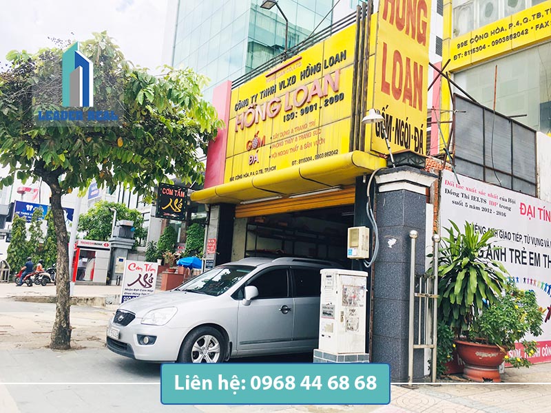 Phía trước tòa nhà cho thuê văn phòng Hồng Loan building quận Tân Bình Phía trước tòa nhà cho thuê văn phòng Hồng Loan building quận Tân Bình