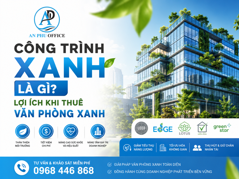 Công trình xanh là gì? Lợi ích khi thuê văn phòng xanh