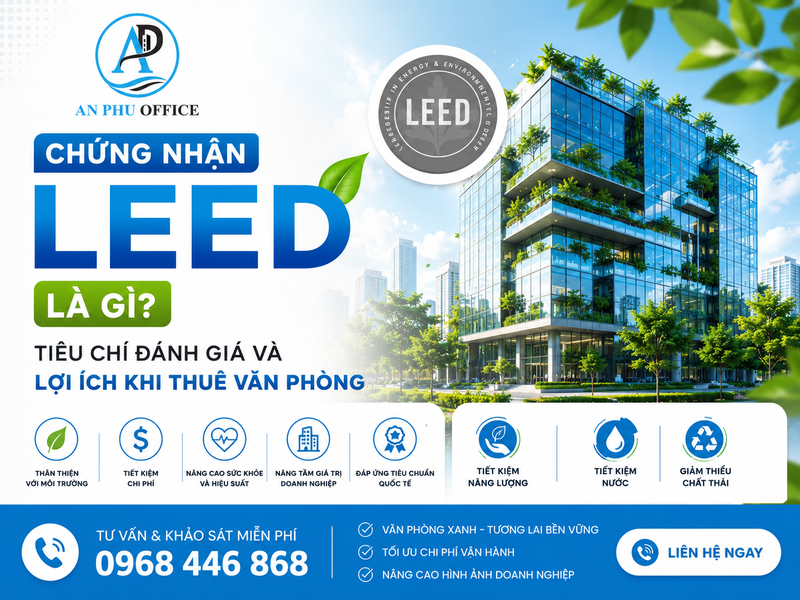Chứng nhận LEED là gì? Lợi ích khi thuê văn phòng