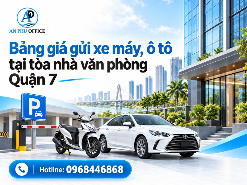 Bảng giá gửi xe máy, ô tô tại tòa nhà văn phòng Quận 7 (2026)