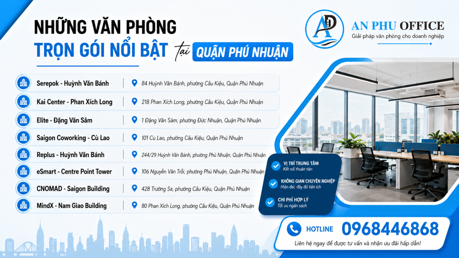 van phong tron goi quan phu nhuan noi bat