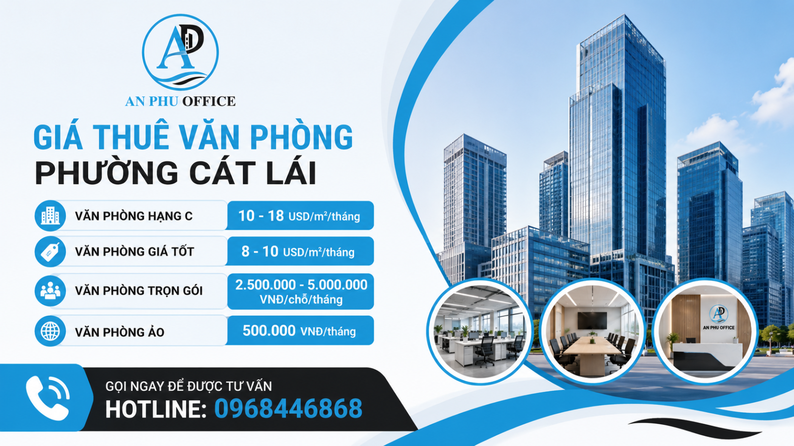 gia thue van phong phuong cat lai