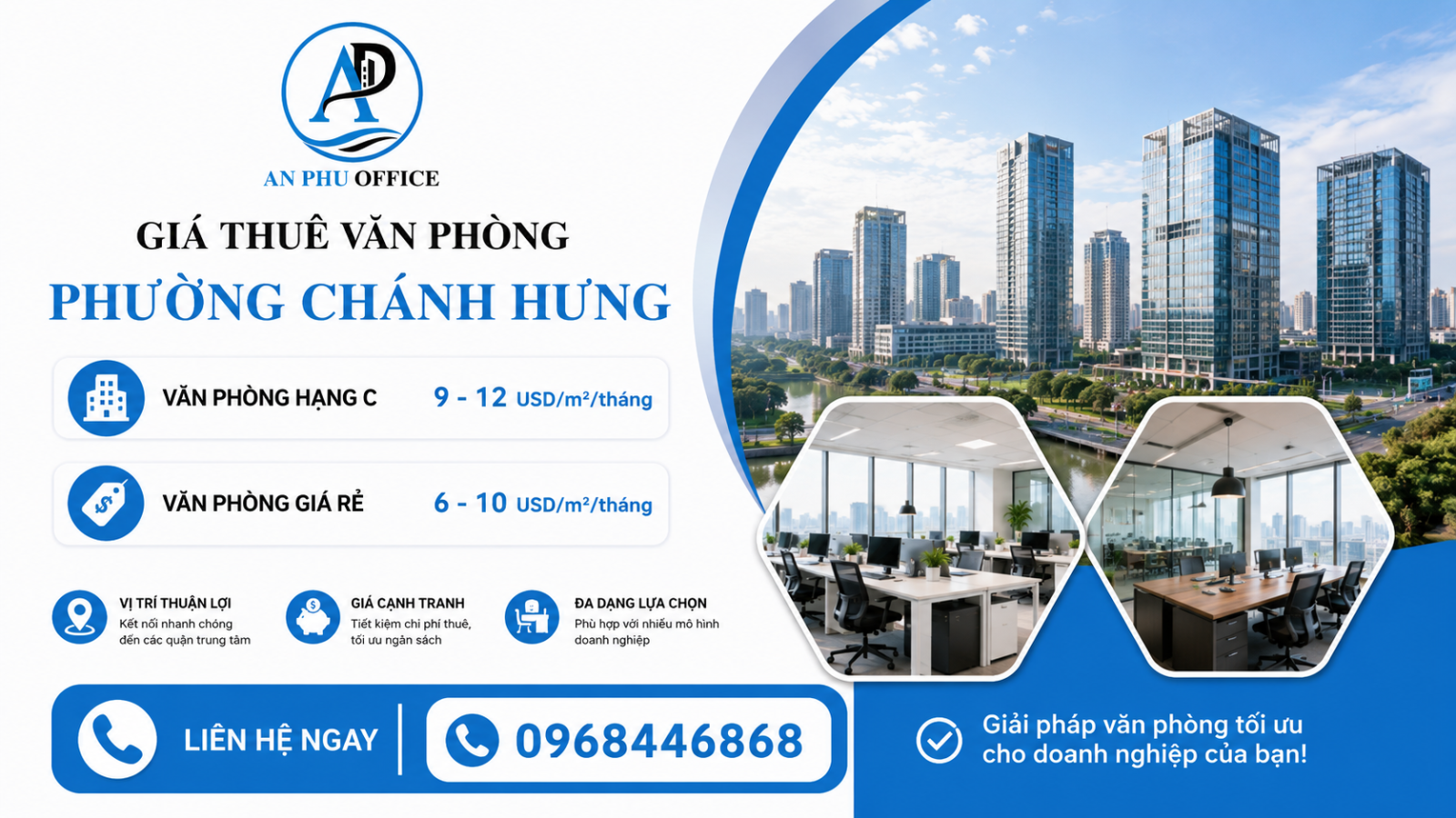 gia thue van phong phuong chanh hung