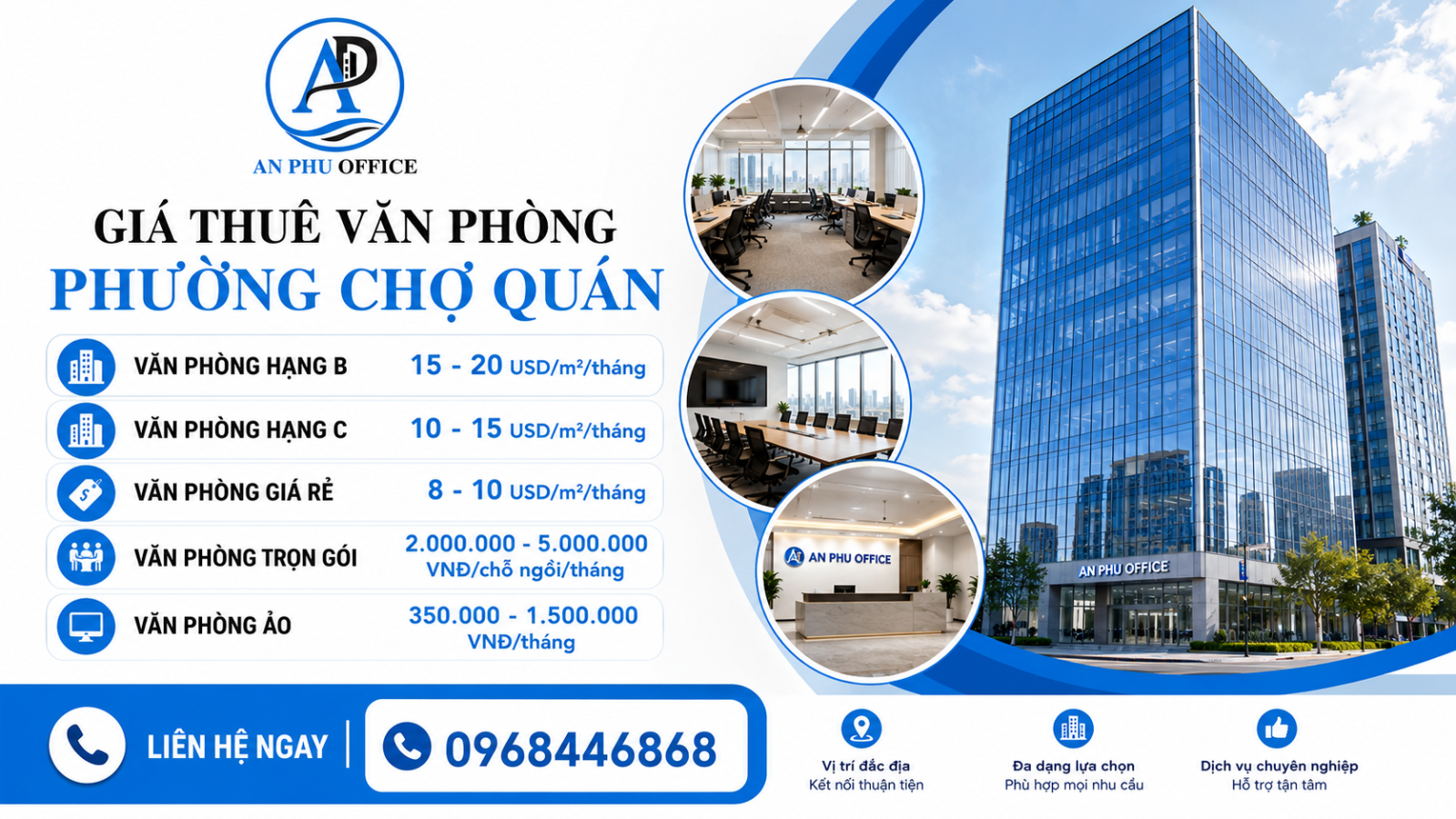 gia thue van phong phuong cho quan