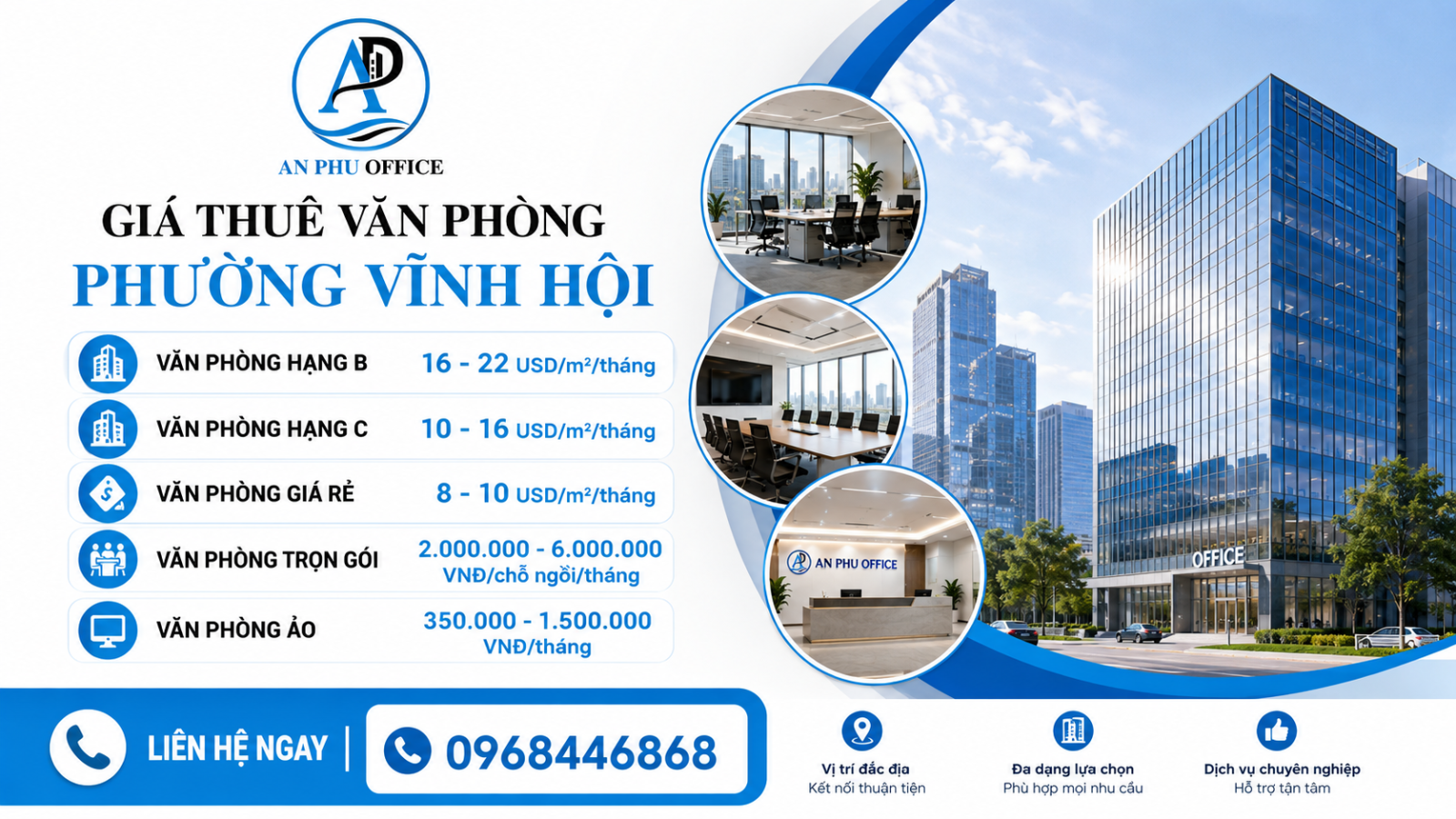 gia thue van phong phuong vinh hoi