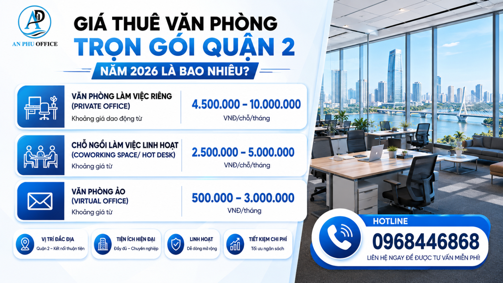 gia thue van phong tron goi quan 2