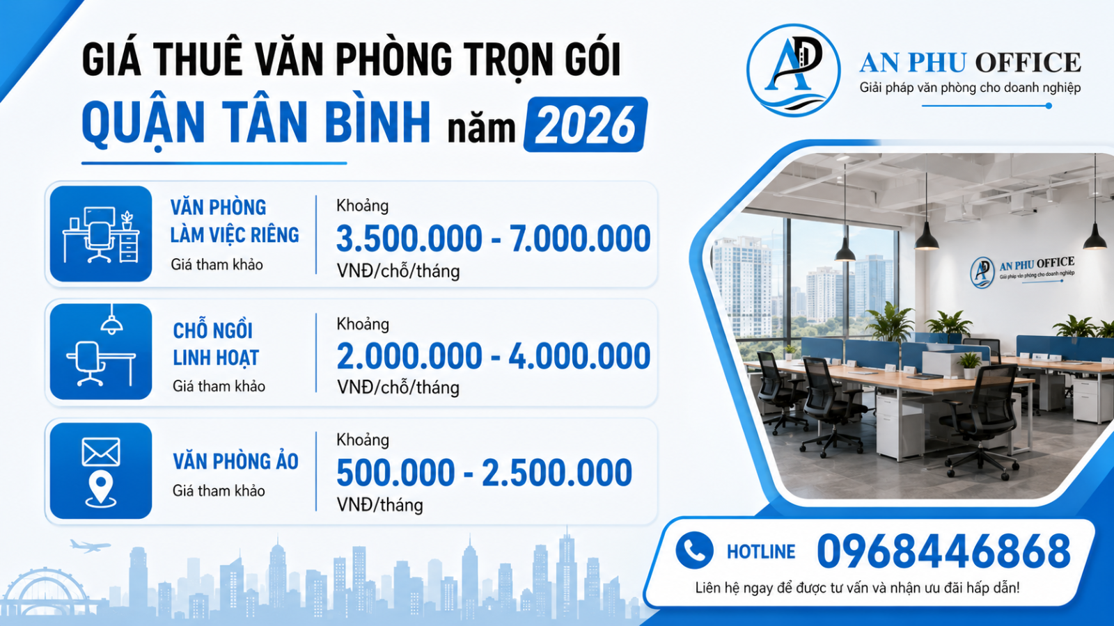 gia thue van phong tron goi quan tan binh