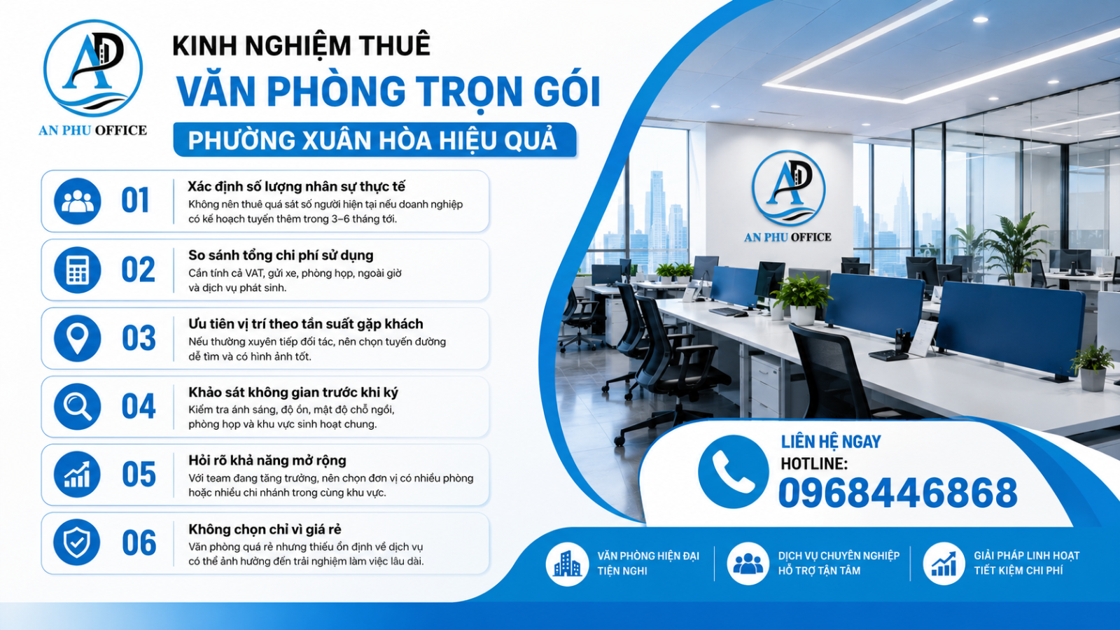 kinh nghiem thue van phong tron goi