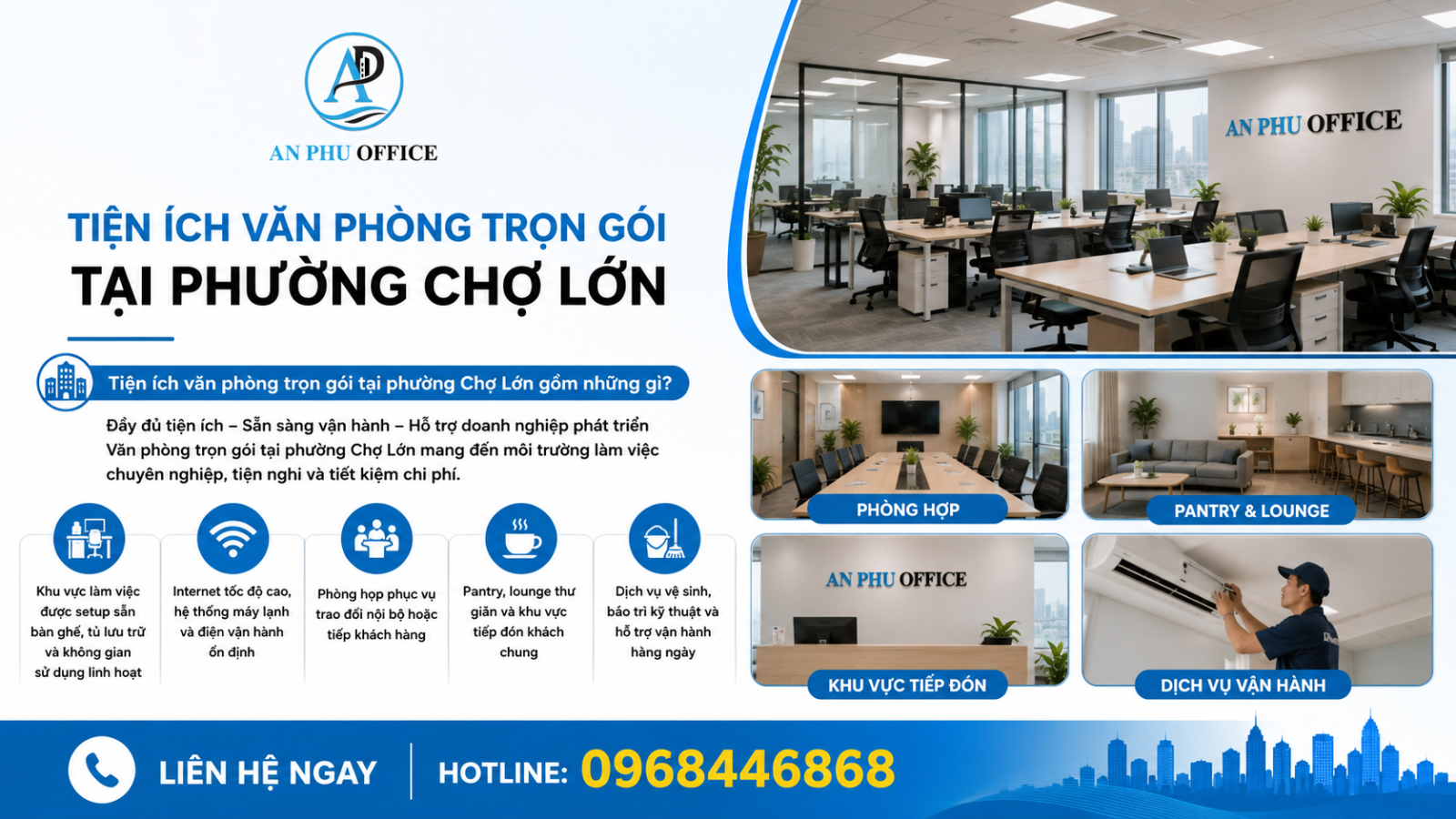 tien ich van phong tron goi cho lon