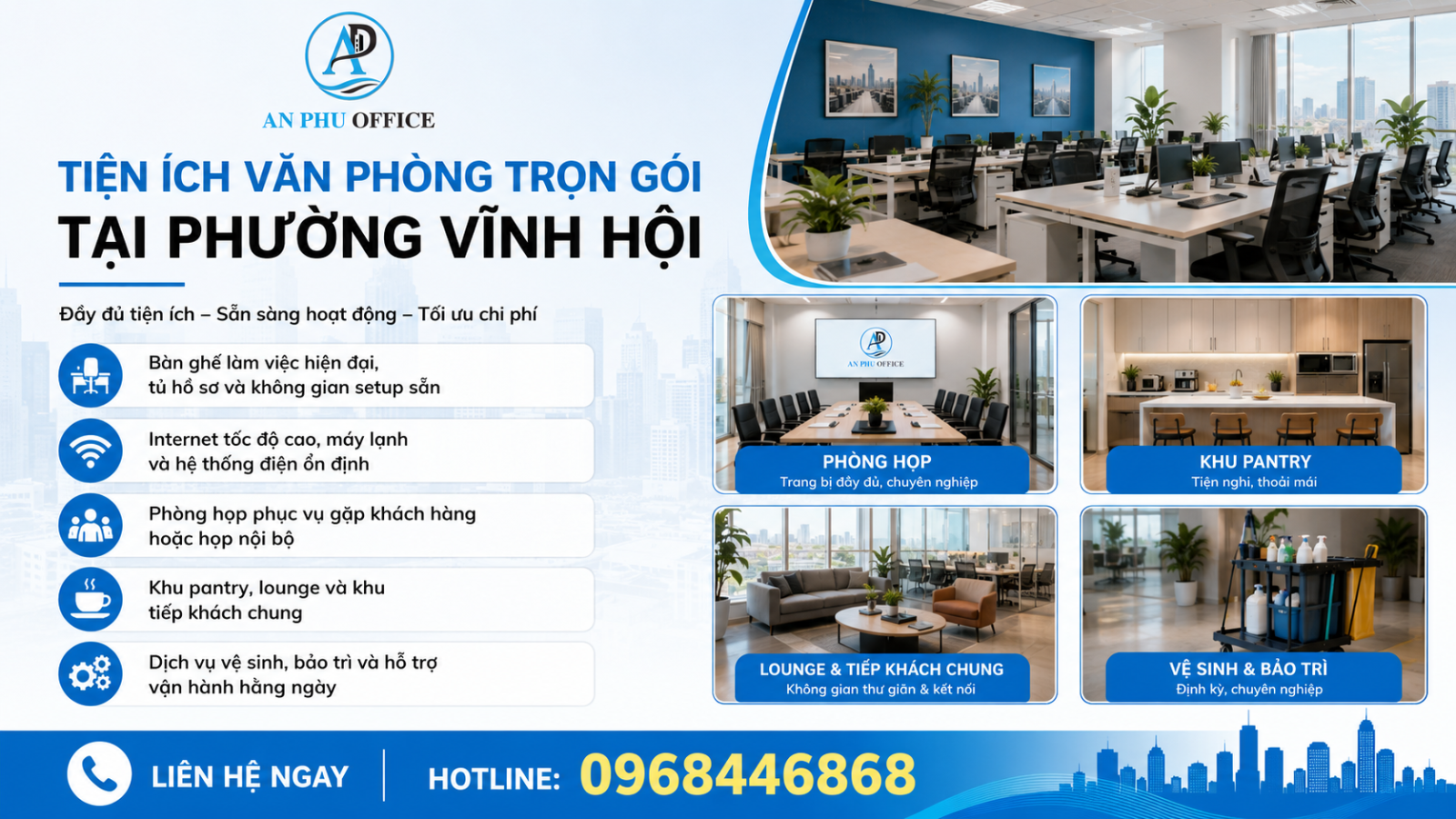 tien ich van phong tron goi