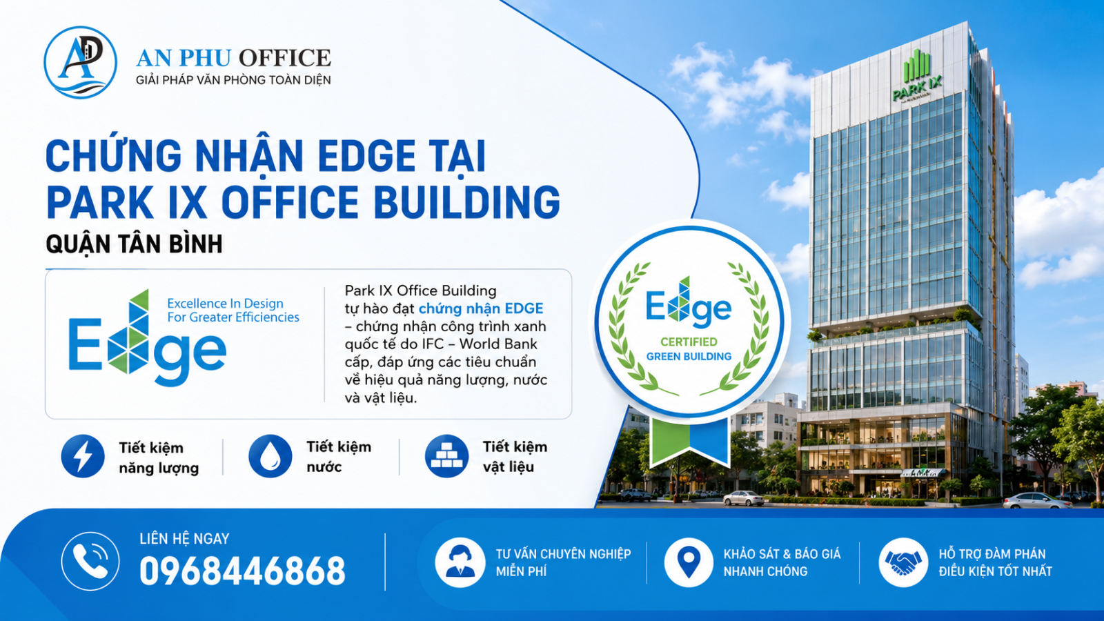 park ix office building dat chung nhan EDGE