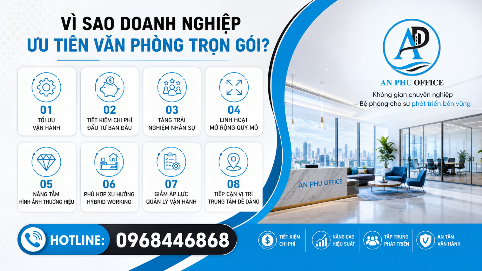 Ly do doanh nghiẹp chon thue van phong tron goi quan 1