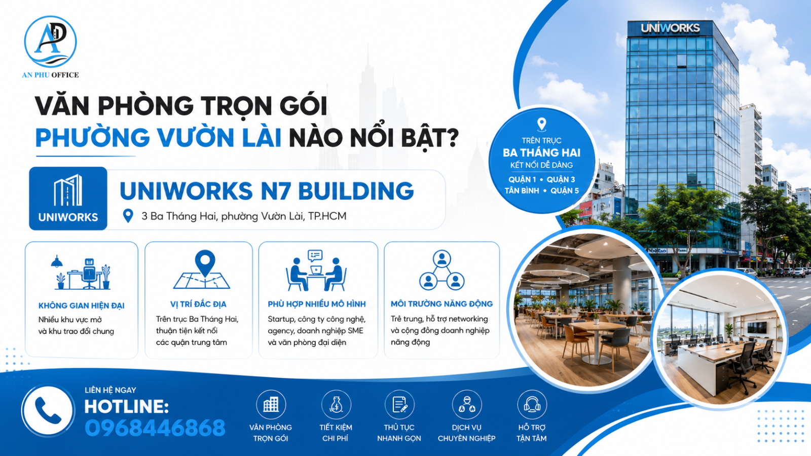 van phong tron goi uniworks n7 building